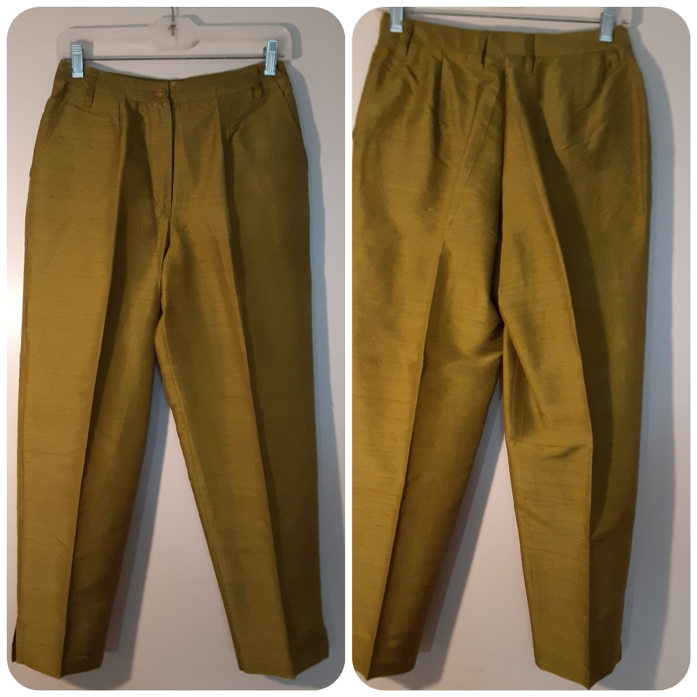 3X20. EUC Women's Pure Silk Charchuse Slacks